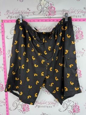 Sovereign Code shorts swim Men's Black Swim Board Shorts with Yellow Fish Print